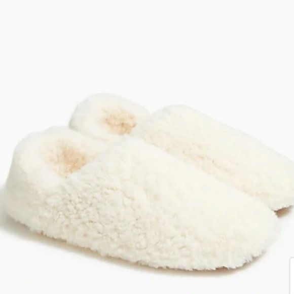 J Crew Cozy Slippers in Ecru Size 9 NEW - Picture 2 of 12